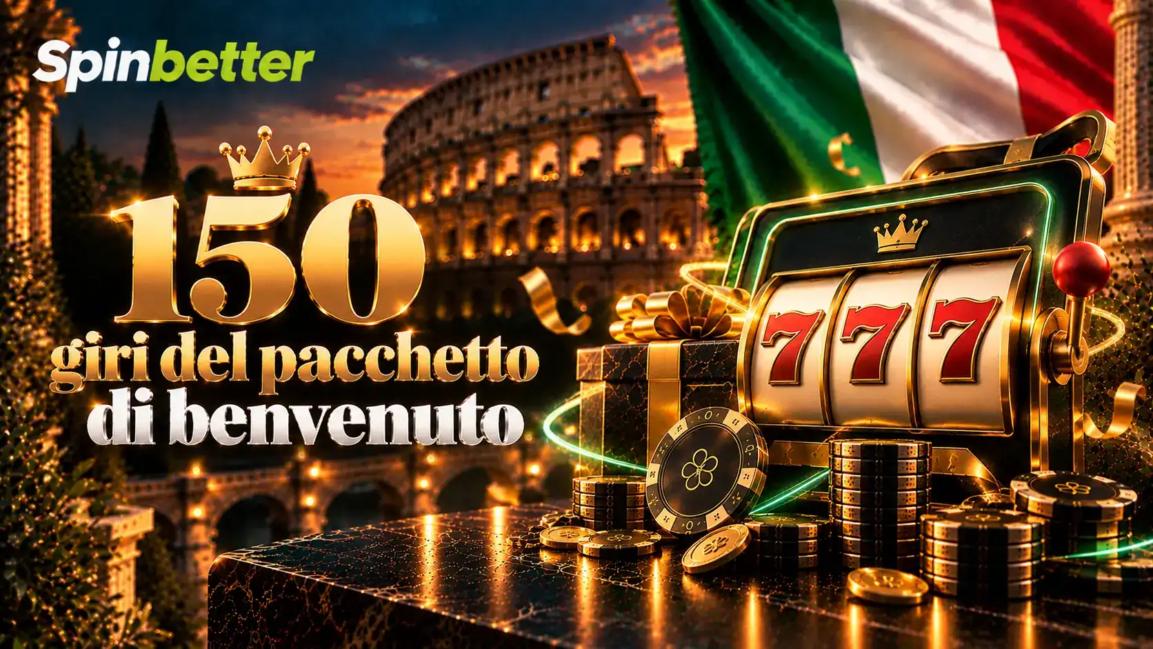 Dettaglio dei 150 giri gratis distribuiti sui quattro versamenti del pacchetto