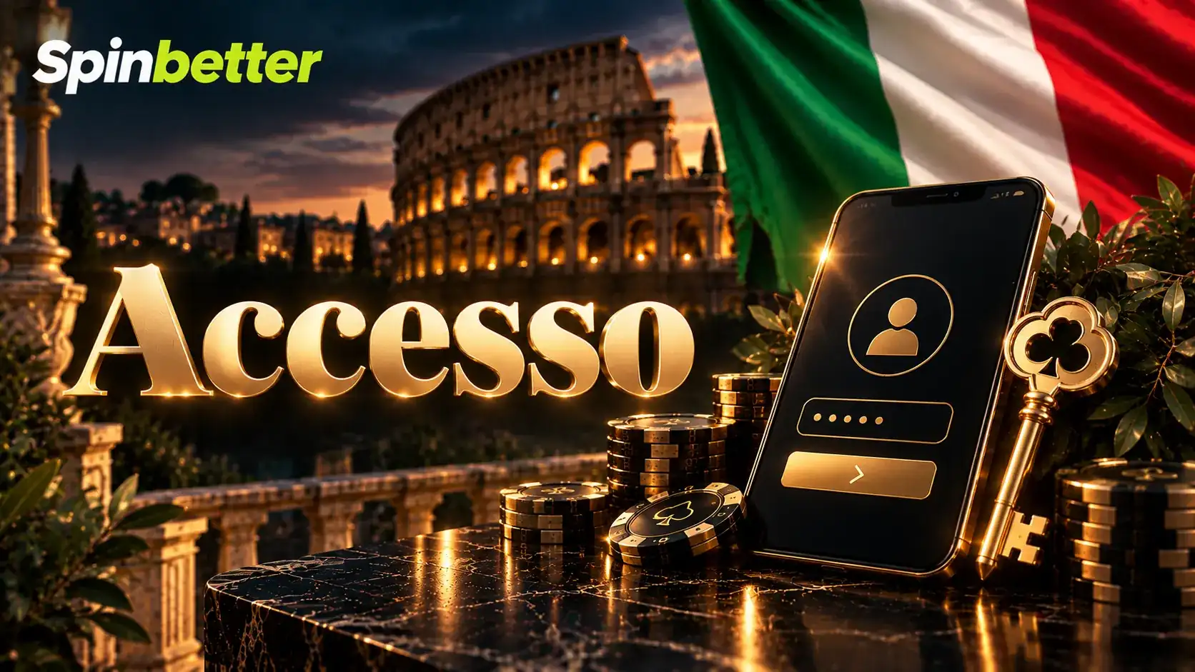 Il modulo di accesso al conto di gioco